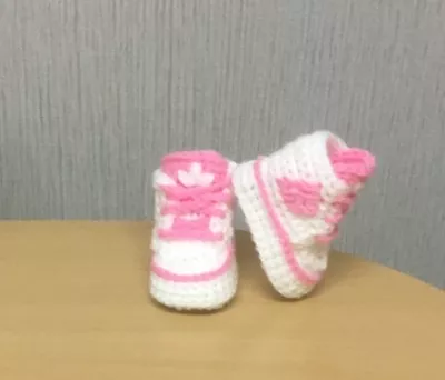£6.99 • Buy Crochet Baby Shoes Handmade Crochet Wool Baby Booties Sneakers Slippers