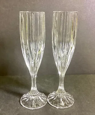 SET OF 2~ MIKASA CRYSTAL ~ PARK LANE  ~ 8 5/8 In. CHAMPAGNE FLUTES • $24.99