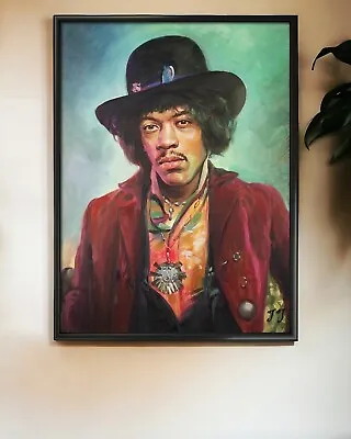 Jimi Hendrix Original Oil On Canvas • £325