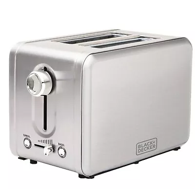 $40.50 • Buy Black & Decker Toaster Stainless Steel 2 Slice Wide Bread Slots And Crumb Tray