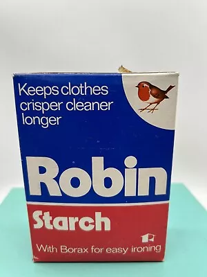 Vintage Robin Laundry Starch With Borax Easy Iron 218g Unopened Advertising Box • £7.95