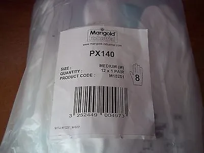 Marigold Industrial PX140 WHITE /GREEN Gloves 8 / M X 1 Pair New M10251 • £3.50