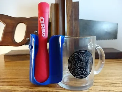 £16.40 • Buy Oreo Cookie Glass Coffee Cup & Plastic Cookie Holder & Tong Nabisco Dunk