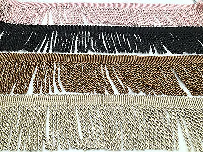 1metre BULLION FRINGE TASSEL TRIM 10CM UPHOLSTERY FRINGING COLOUR CHOICE • £2.99