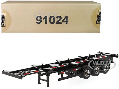 40' Skeleton Trailer Black 1/50 Diecast Model By Diecast Masters 91024 • $44.99