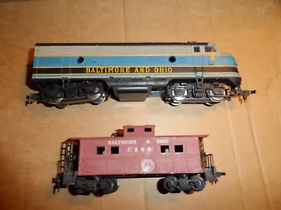 Roco??  Ho Scale Vintage F-a Diesel Loco With Caboose B&o • $9.99