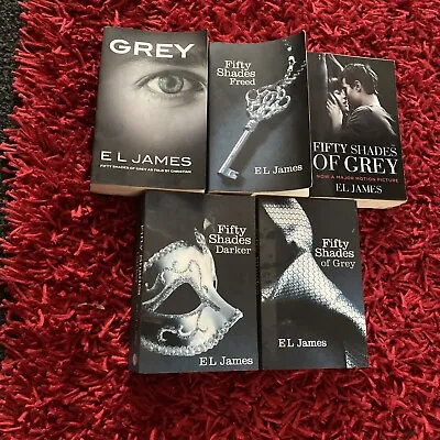 50 Fifty Shades Of Grey Darker Freed 5 Book Collection. Paperback Set EL James • £12