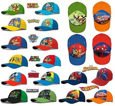 Licensed Character Baseball Cap 100%Polyester Summer Hat 3-7Years Kids Boys Gift • £8.09