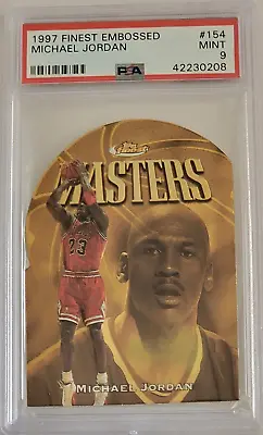 Michael Jordan 1997-98 Topps Finest Gold Embossed Die-Cut #154 PSA 9 Mint • $6000