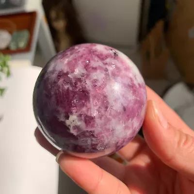 58mm Lepidolite Stone Sphere Sphere Ball Quartz Crystal Specimen Polished • $0.28