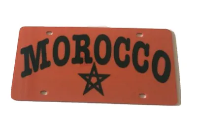 Moroccan Morocco License Plate. Acrylic Mirror Plate With Green Outdoor Vinyl • $28.75