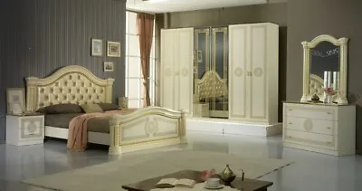 £2099 • Buy Italian Greek Versace Beige LUX Bedroom Set Complete 6 Piece 12 Months 0% 