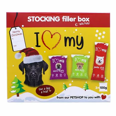 £6.49 • Buy I Love My Dog Tasty Treats Christmas Gift Box Set For Dog Treat Stocking Filler