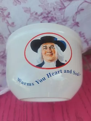 Quaker Oats Cereal Oatmeal Bowl  Warms Your Heart And Soul  Vintage 1999 White • $12.65