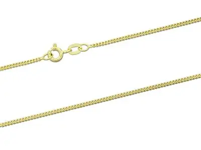 9ct Yellow Gold Diamond Cut Curb Chain 16 /18 /20 /22 /24  Necklace Solid Gold • £129.24