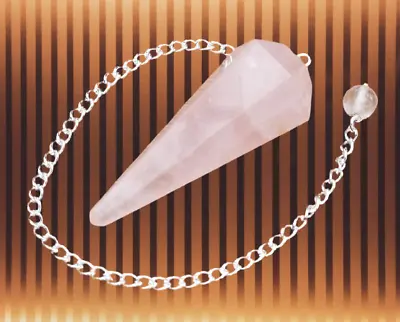 Rose Quartz Multifaceted W/ Crystal Ball Chain Pendulum • $3.70