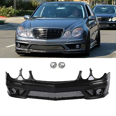 Fit 07-09 Mercedes-Benz E-Class W211 AMG Style Front Bumper W/O PDC W/ Fog Lamp • $531.99