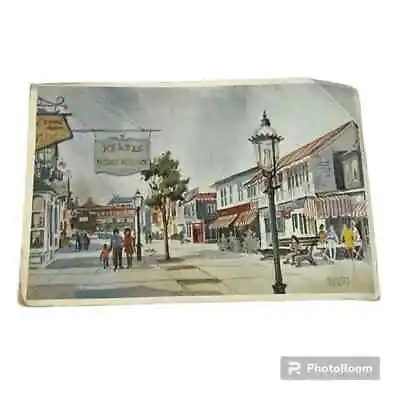 Postcard Washington Street Pedestrian Mall Cape May NJ Artist Card C1977 A63 • $5.99