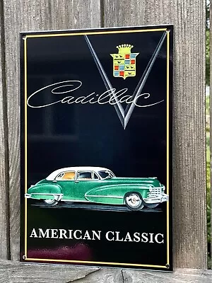 12in CADILLAC AMERICAN LEGEN MOTOR OIL Gas Vintage Style Heavy Steel Sign • $49.99