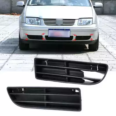 Pair Front Bumper Fog Light Grille Grill Cover Fits VW Bora Jetta MK4 1999-2007 • $20.89