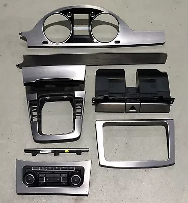 VW Passat B6 3C R36 Brushed Silver Dash Trim Set Kit A/C Controls Cluster • $288.35