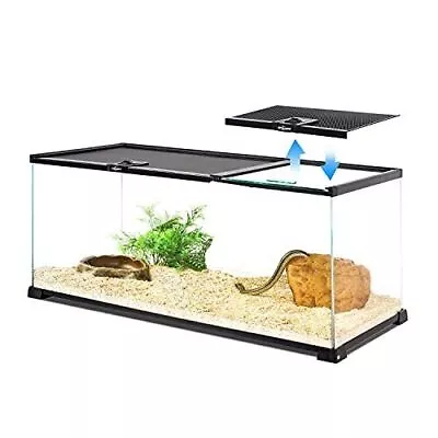 REPTI ZOO 20 Gallon Reptile Glass Terrarium Easy Clean Tank • $111.19