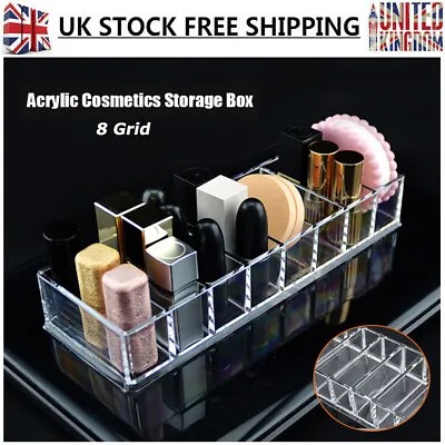 Clear Acrylic Cosmetic Organiser Makeup Lipstick Nail Varnish Display Box Case~ • £11.05