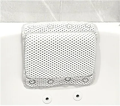 Non-Slip Foam Spa Bath Pillow 8 Suction Soft Luxurious Hot Tub Memory Foam White • $10.99