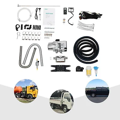 Remote Diesel Water Heater Kit For RV Cars Heat Conduction Coolant Heating • $310