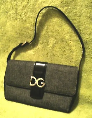 DOLCE & GABBANA Denim And Leather Handbag Purse With D&G Logo Ladies • £129