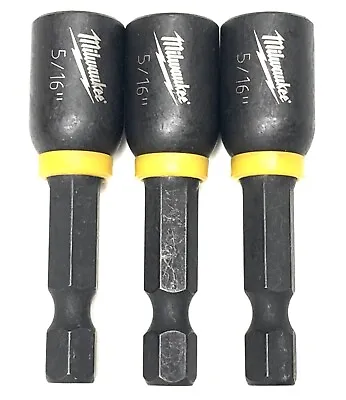 Milwaukee 5/16 In. Shockwave Magnetic Nut Driver Bit 1-7/8 In. (3-Pack) • $8.99