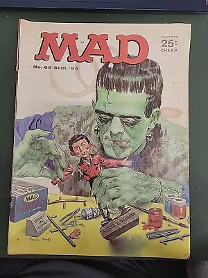 Vintage Mad Magazine  Monster Frankenstein Sept 1964 #89   • $20