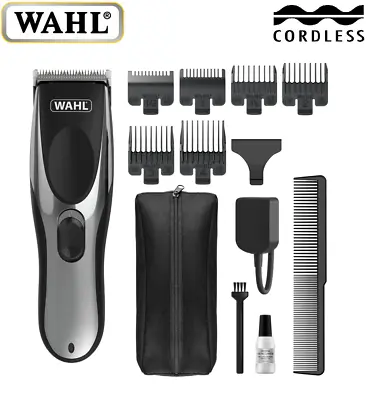 Wahl Cordless Mens Haircut Clippers Hair Trimmer Shaver Grooming Kit With Guides • $67.95