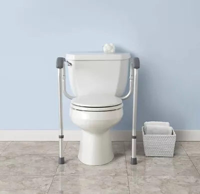 Medline Foldable Toilet Safety Rails MDS86100RF New In Box Fits Standard Toilets • $24.99