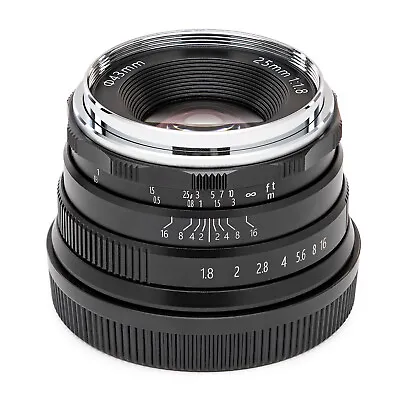 Koah Artisans Series 25mm F/1.8 Manual Focus Lens For Micro Four Thirds Black • $69.99