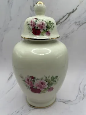 Formalities By Baum Bros Lidded Vase- Urn/Ginger Jar Victorian Rose Vintage 6.5  • $13.44