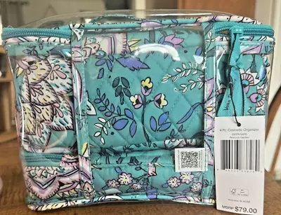 Vera Bradley 4 Pc Cosmetic Organizer  Peacock Garden NWT • $22