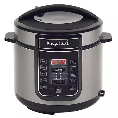 6 Quart Electric Pressure Cooker With 14 Pre-Set Multi-Function Features • $58.36