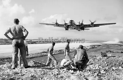 WW2 Picture Photo US Soldiers B-29 Superfortress Bomber Saipan Pacific 1944 0090 • $5.90