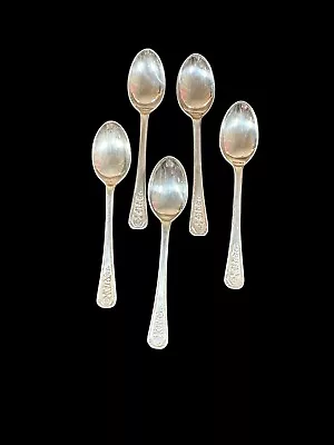 Set Of 5 Silverpride Plate EPNS Demitasse Spoons 4 1/2”  Rose / Floral Pattern • $14.99