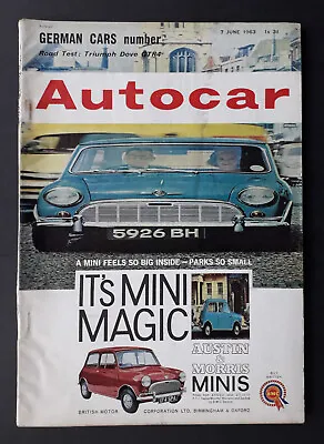 £6.50 • Buy Autocar Car Magazine, 7th June 1963
