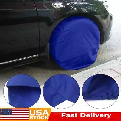 Set Of 4 Wheel Tire Covers For RV Trailer Camper Car Truck And Motor Home Blue • $20.89