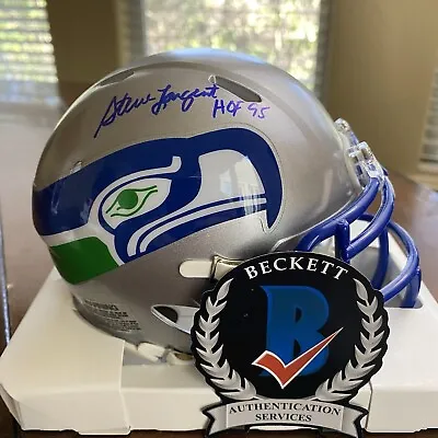 Steve Largent  Signed Autographed Seattle Seahawks Mini Helmet W/ Hof 95 Beckett • $95.99