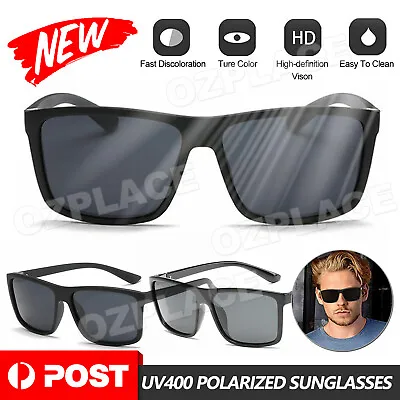 $8.95 • Buy Polarized Mens Sunglasses Polarised New Style Square Frame Glasses Aus Seller