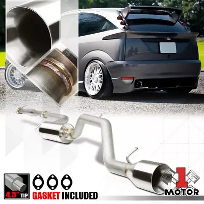 SS Catback Exhaust System 4.5  Beveled Tip Muffler For 00-04 Ford Focus ZX3/ZX5 • $126.62