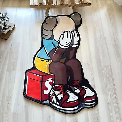 Supreme Kaws Figure Shaped Soft Rug Sneakerhead Street Art Carpet 2.3x4ft • $79