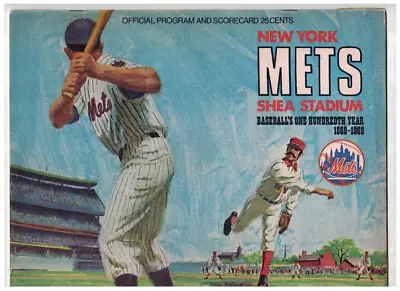 1969 New York Mets Baseball Scorecard Program READ Philadelphia Phillies • $15