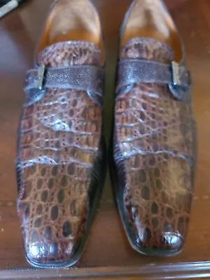 Romano Exotic Handmade Lucas LizardCrocodile Shoes Mens Sz 10 • $150