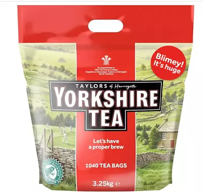 Yorkshire Tea Bags 3.25 Kg (1040 Tea Bags) • £30.99