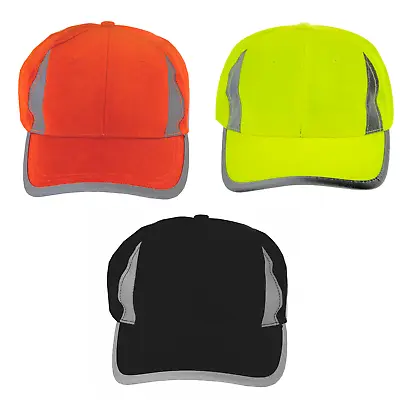 Hi-vis Lime Reflective Hat Baseball Cap Safety New Lime Orange Black Jorestech • $7.99